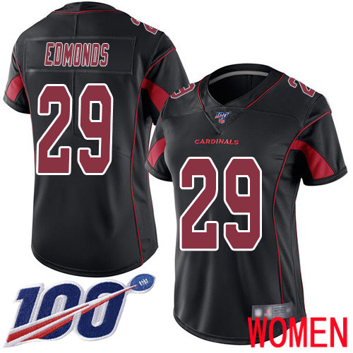 Arizona Cardinals Limited Black Women Chase Edmonds Jersey NFL Football #29 100th Season Rush Vapor Untouchable